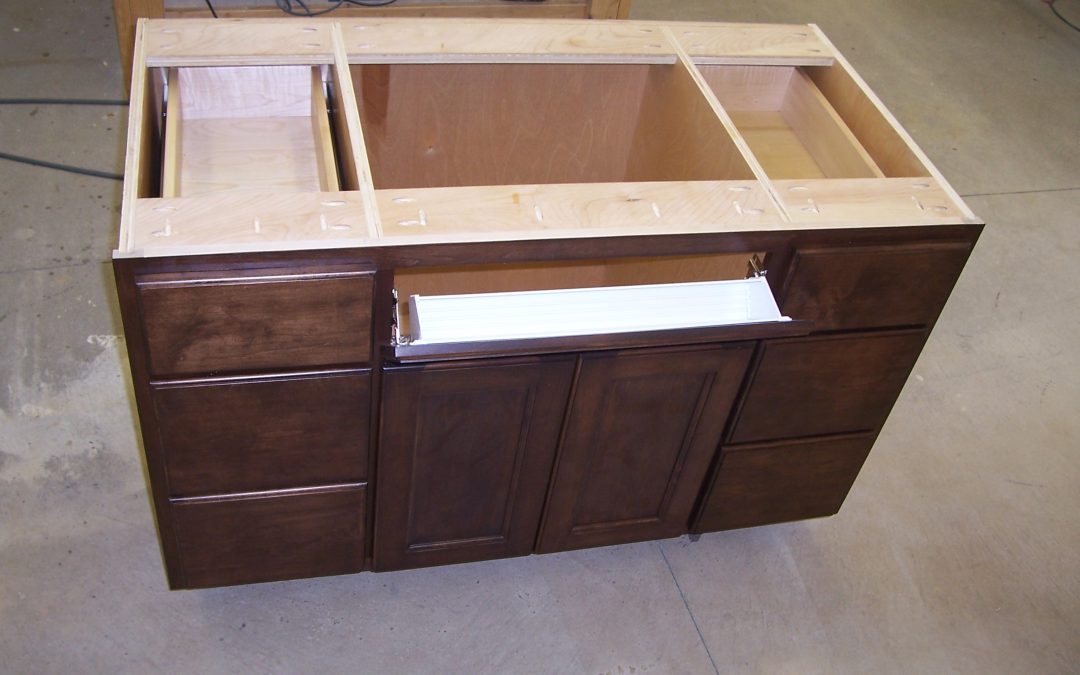 Dark Vanity with No Handles 1