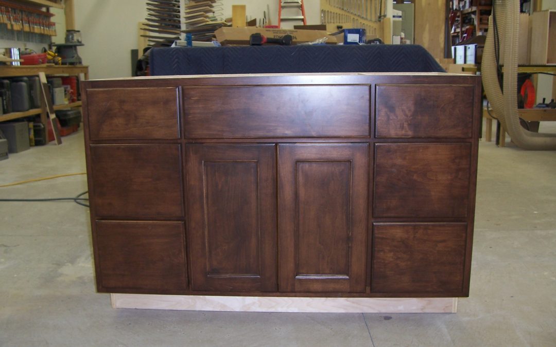 Dark Vanity with No Handles 2