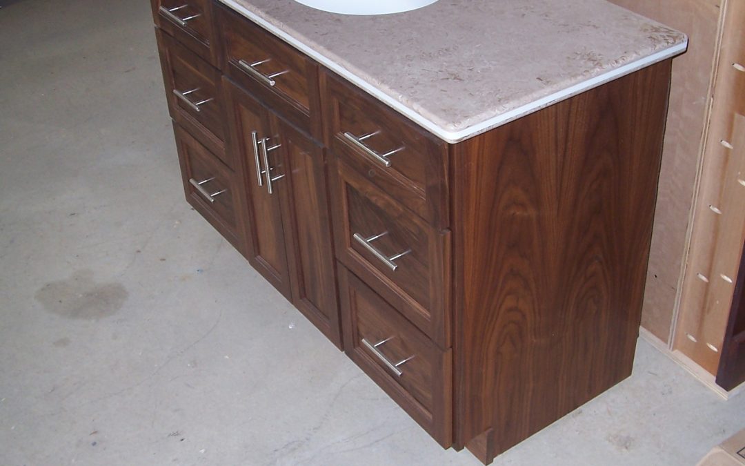 Dark Vanity with Stone Counter and Undermount Sink 2
