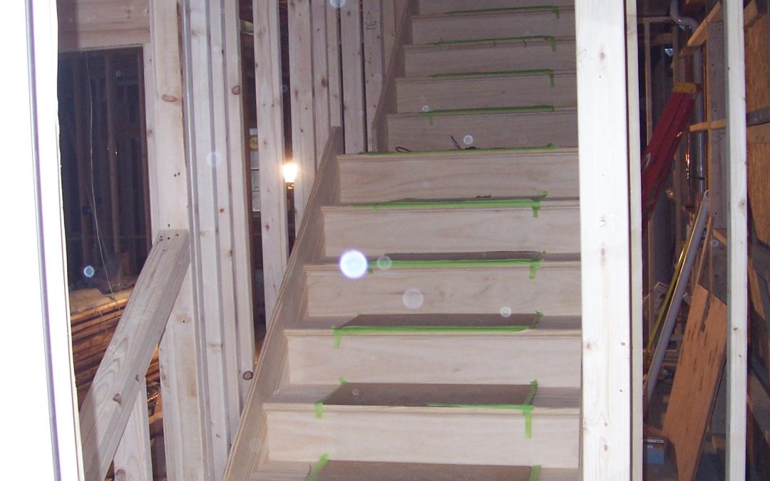 New Construction Staircase in Unfinished Wood 1